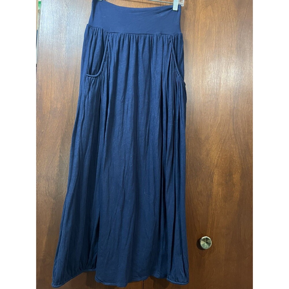 Garnet Hill Favorite Skirt Womens Size M Pockets Modest Jersey Modal Lagenlook